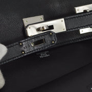 Hermes 2010 Black Swift Jypsiere 28 Shoulder Bag
