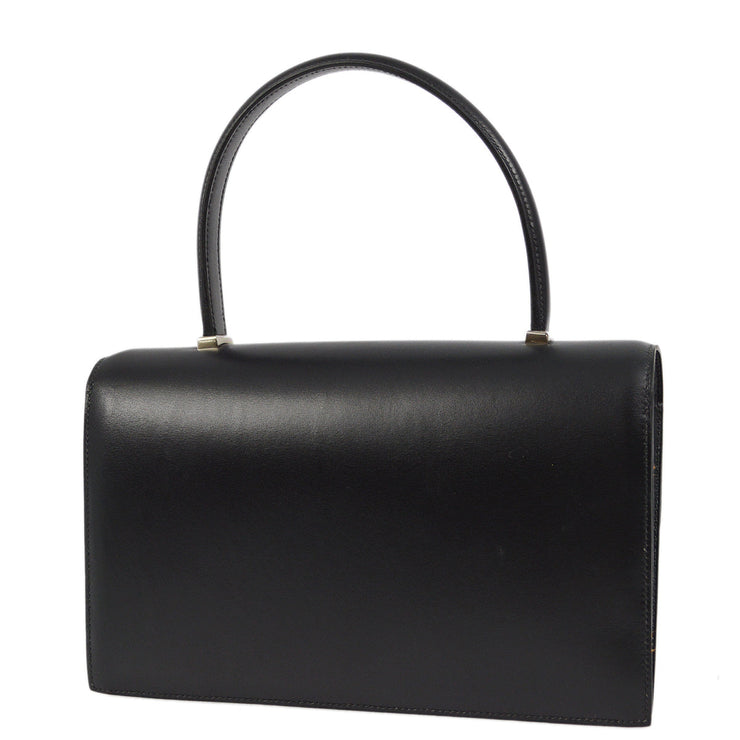Hermes 2001 Black Box Calf Piano Handbag