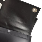 Hermes 2001 Black Box Calf Piano Handbag