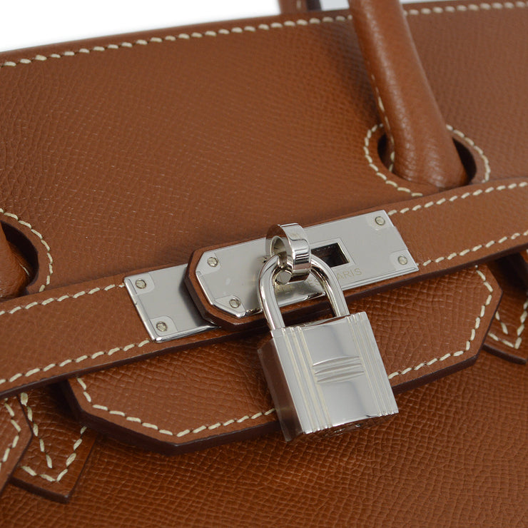 Hermes 2010 Brown Epsom Birkin 35 Handbag