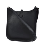 Hermes 2004 Black Epsom Evelyne TPM Shoulder Bag