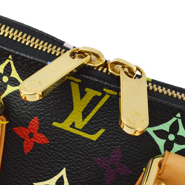 Louis Vuitton 2003 Black Monogram Multicolor Alma Handbag M92646