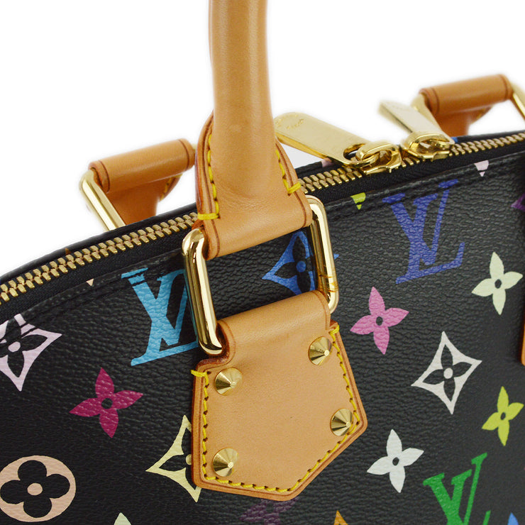 Louis Vuitton 2003 Black Monogram Multicolor Alma Handbag M92646