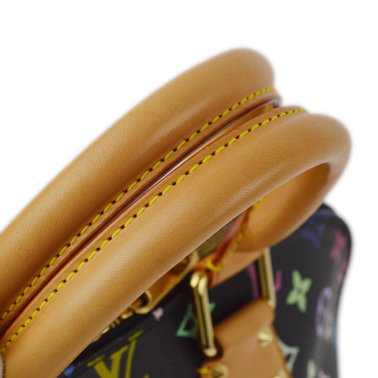 Louis Vuitton 2003 Black Monogram Multicolor Alma Handbag M92646