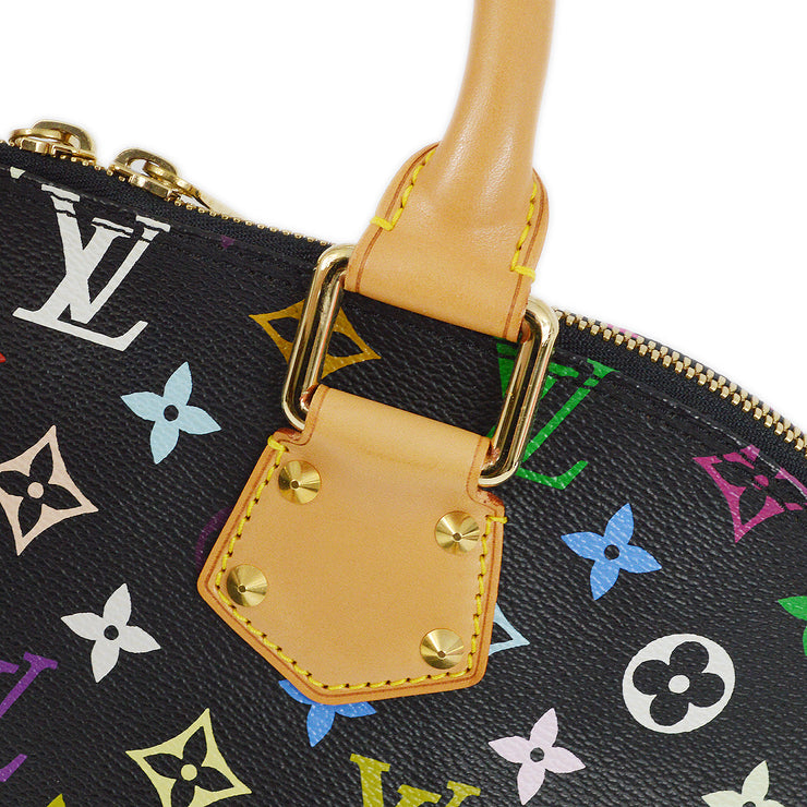 Louis Vuitton 2004 Black Monogram Multicolor Alma Handbag M92646