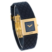 Chanel Matelasse Watch 18KYG Black