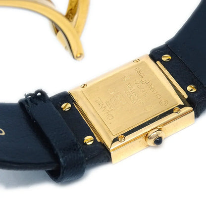 Chanel Matelasse Watch 18KYG Black