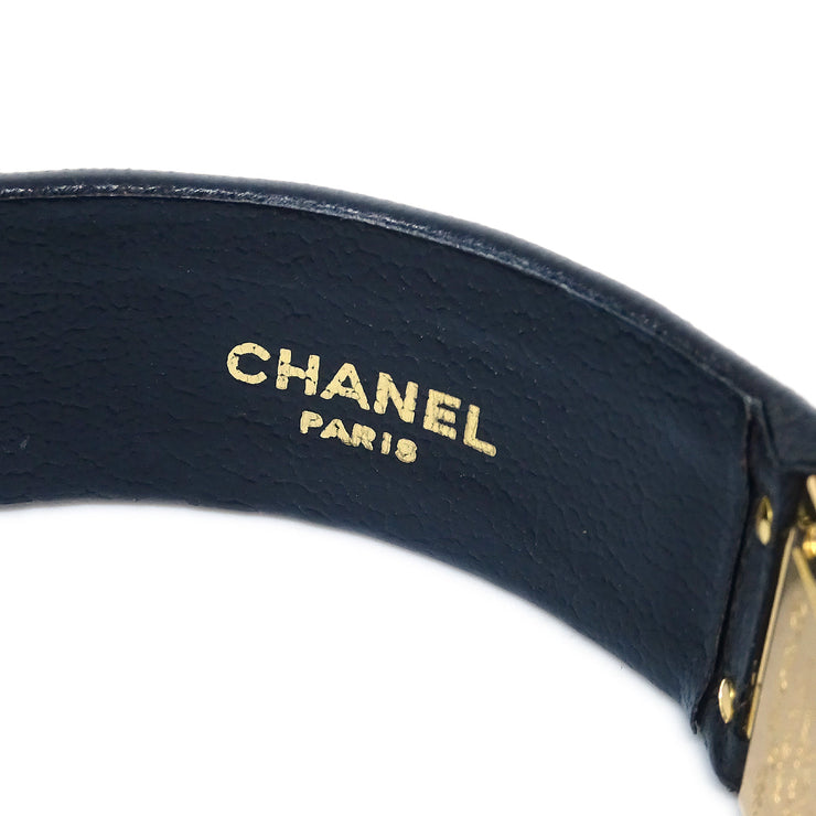 Chanel Matelasse Watch 18KYG Black