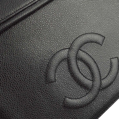 Chanel 1994-1996 Black Caviar Vanity 2way Shoulder Handbag
