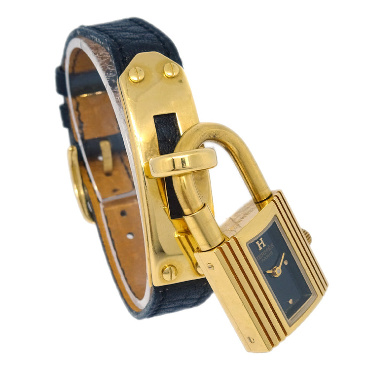 Hermes Kelly Watch Black Taurillon Clemence