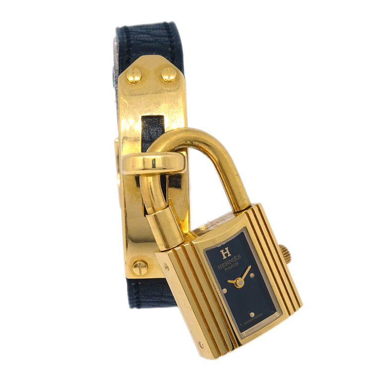 Hermes Kelly Watch Black Taurillon Clemence