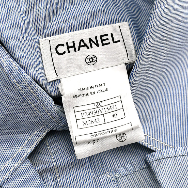 Chanel Short Sleeve Shirt Blue 05C #40