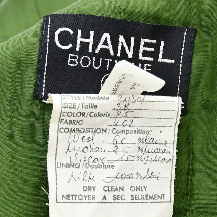Chanel Collarless Jacket Green 23 #38