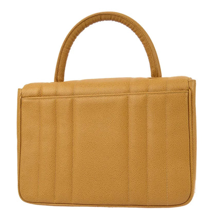 Chanel 1994-1996 Beige Caviar Mademoiselle Handbag