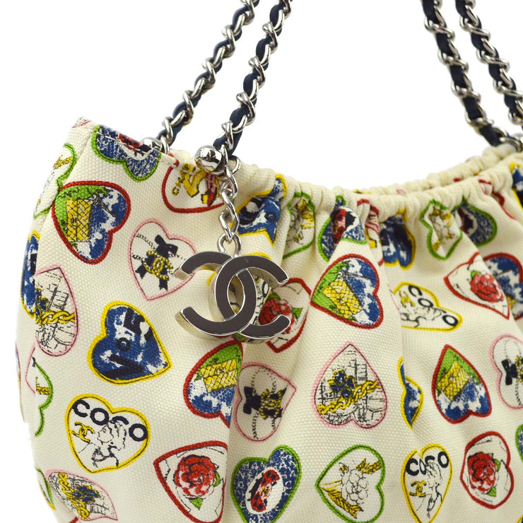 Chanel 2006 Canvas Valentine Chain Handbag