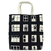 Chanel Black White Window Tote Handbag