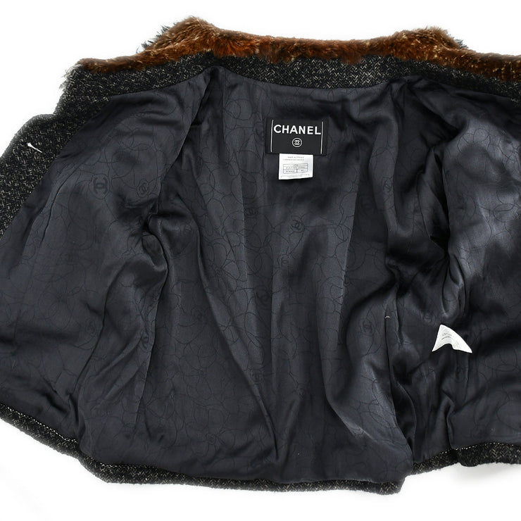 Chanel Jacket Dark Gray 05A #40
