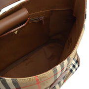 Burberrys Beige House Check Shoulder Bag
