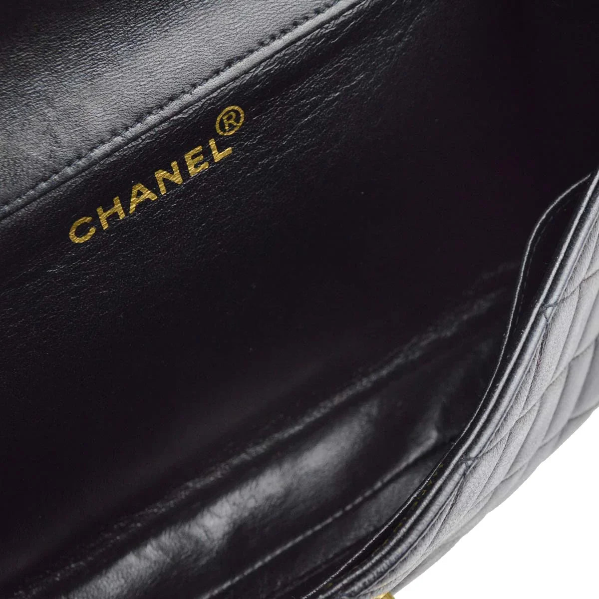 Chanel Black Lambskin Double Sided Classic Flap Shoulder Bag