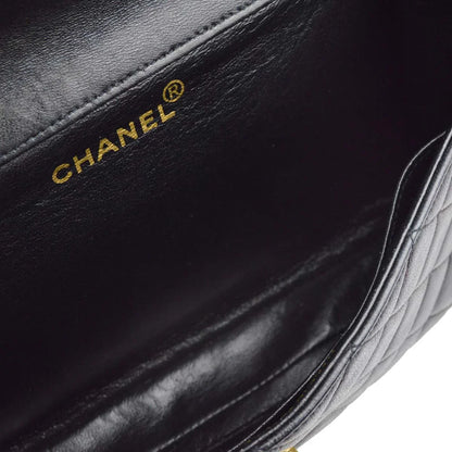 Chanel Black Lambskin Double Sided Classic Flap Shoulder Bag
