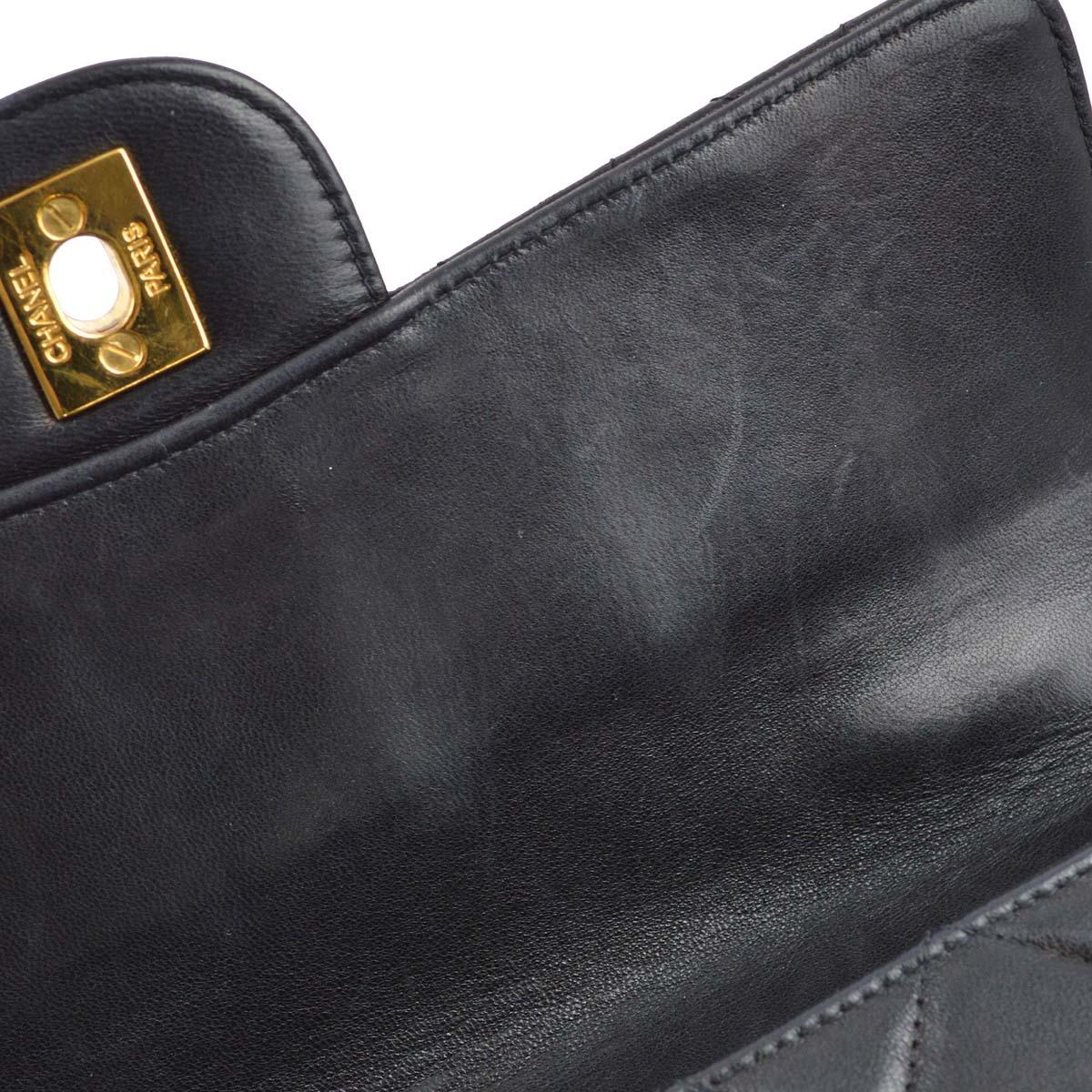Chanel Black Lambskin Double Sided Classic Flap Shoulder Bag
