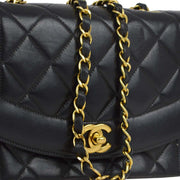 Chanel Black Lambskin Small Diana Shoulder Bag