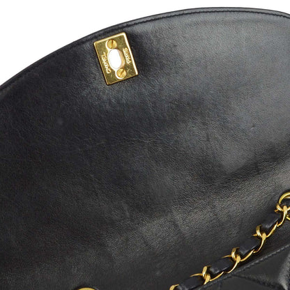 Chanel 1996-1997 Black Lambskin Small Diana Shoulder Bag