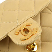 Chanel Beige Lambskin Mini Classic Square Flap Handbag 17