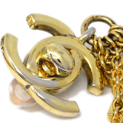 Chanel Dangle Turnlock Earrings Clip-On Gold 96P