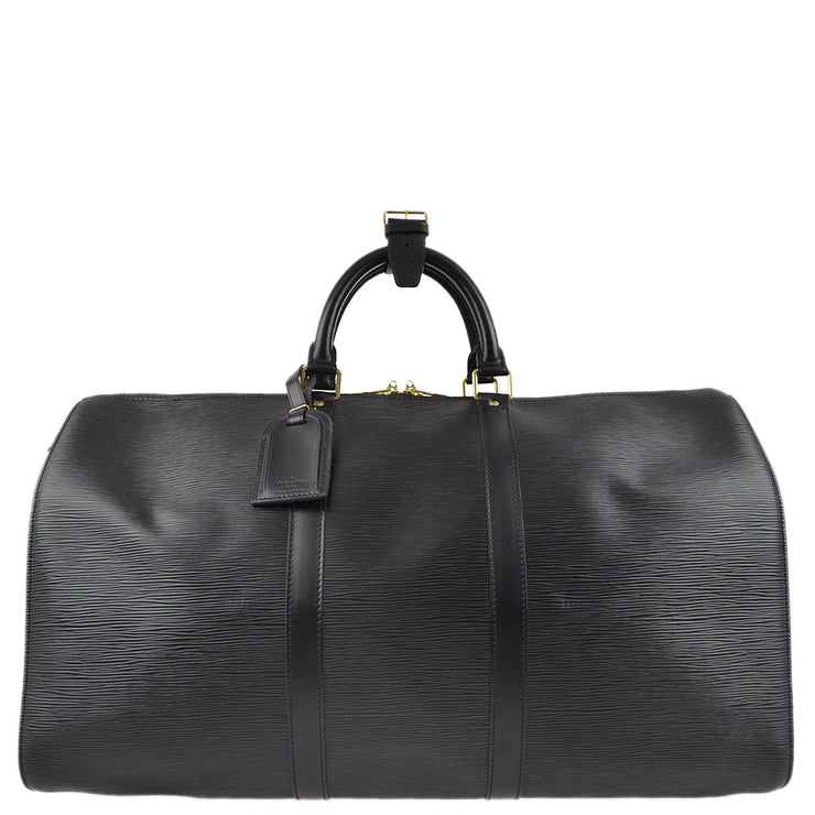 Louis Vuitton 2000 Black Epi Keepall 50 Travel Handbag M42962