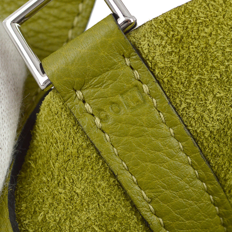 Hermes 2008 Green Taurillon Clemence Picotin 18 PM Handbag