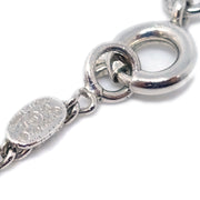 Chanel Chain Necklace Silver Black 04A