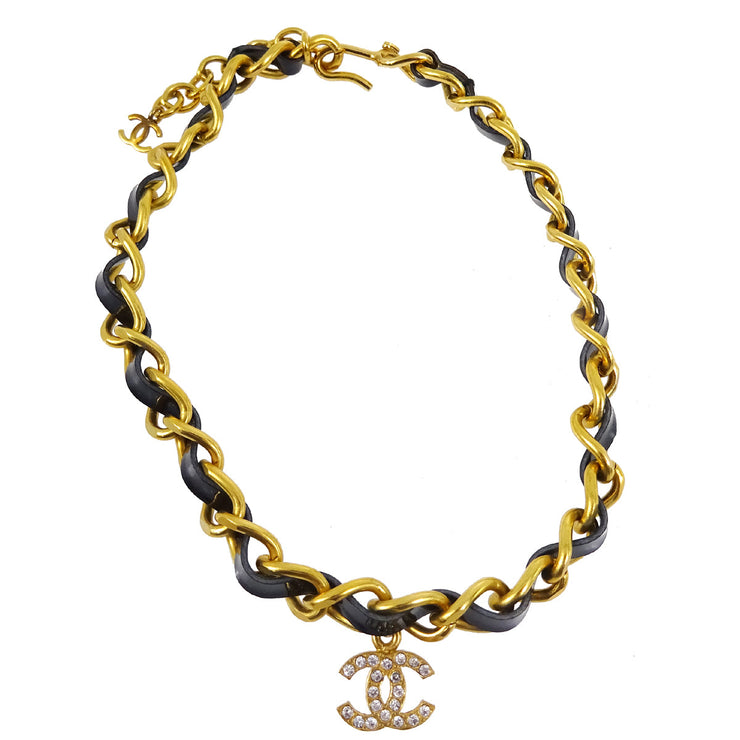 Chanel 1996 Crystal & Gold CC Choker