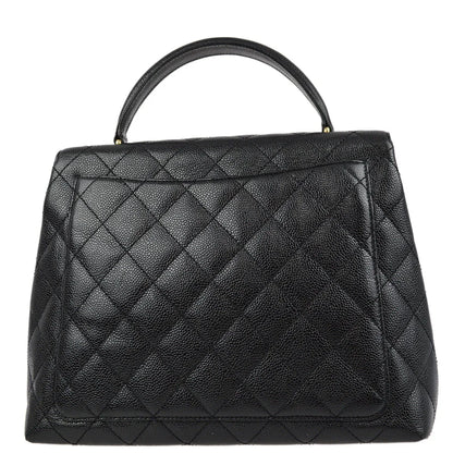Chanel 2001-2003 Black Caviar Kelly Handbag