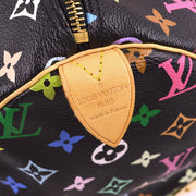 Louis Vuitton 2005 Black Monogram Multicolor Speedy 30 Handbag M92642
