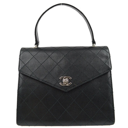 Chanel 1997-1999 Black Caviar Handbag