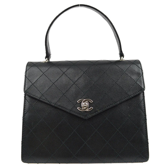 Chanel 1997-1999 Black Caviar Handbag