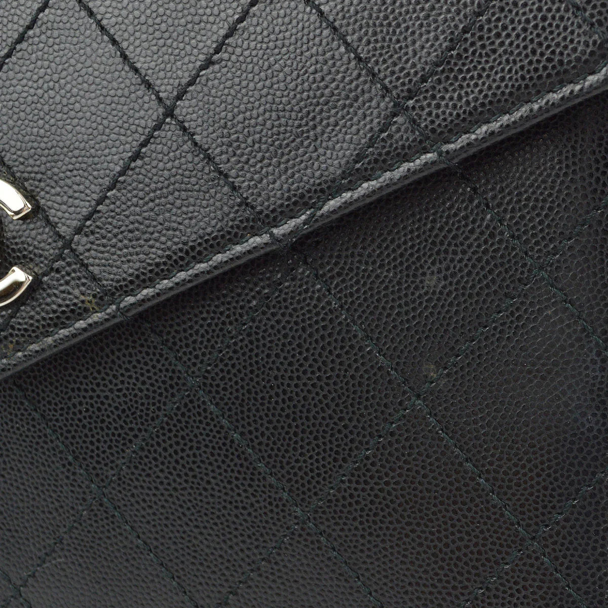 Chanel 1997-1999 Black Caviar Handbag