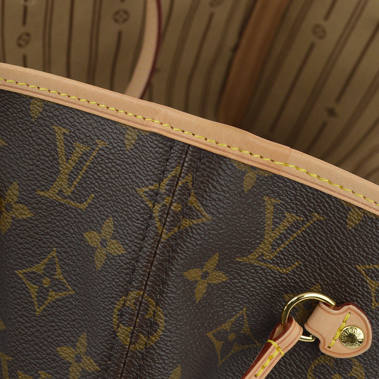 Louis Vuitton Monogram Neverfull MM Shoulder Tote Bag M40156