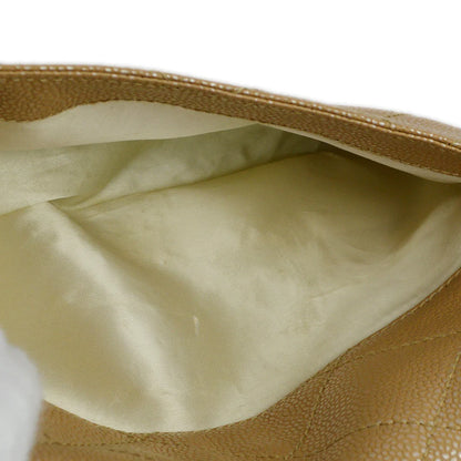 Chanel 2000-2001 Beige Caviar Chain Shoulder Bag 25