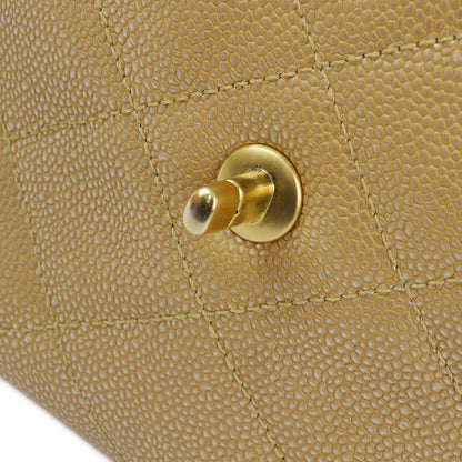 Chanel 2000-2001 Beige Caviar Chain Shoulder Bag 25