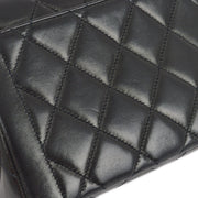 Chanel Black Lambskin Chain Handbag