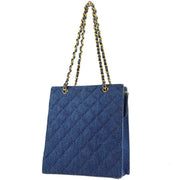 Chanel 1997-1999 Denim Chain Tote Handbag