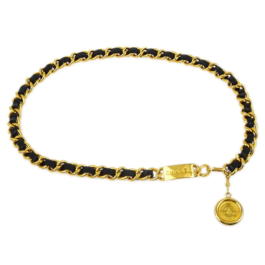 Chanel Medallion Chain Belt Black