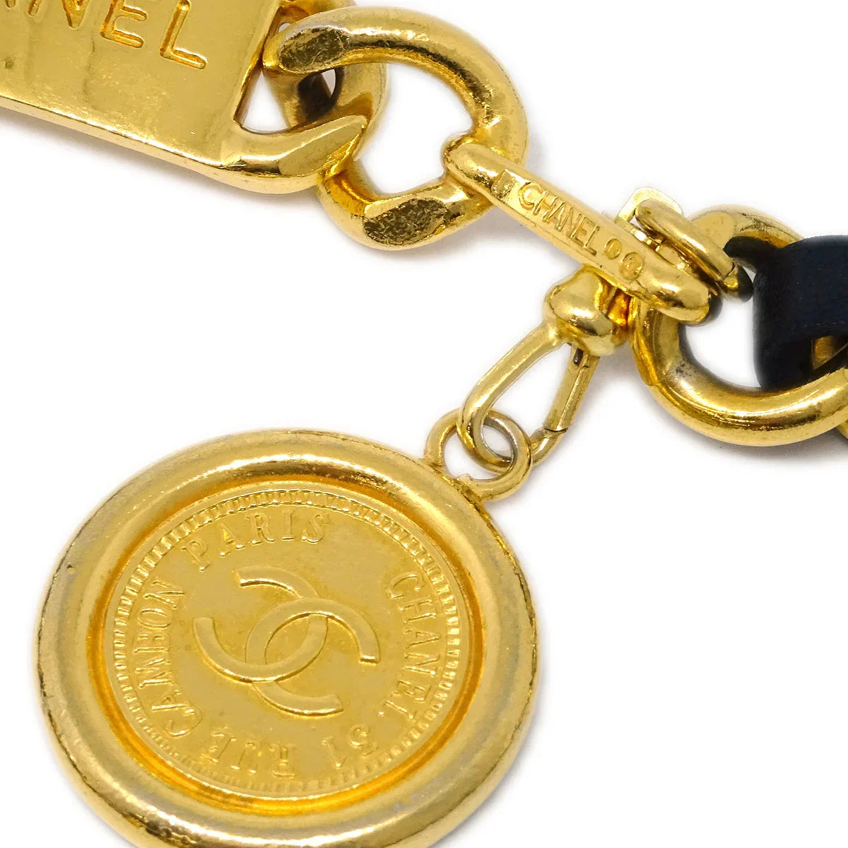 Chanel Medallion Chain Belt Black