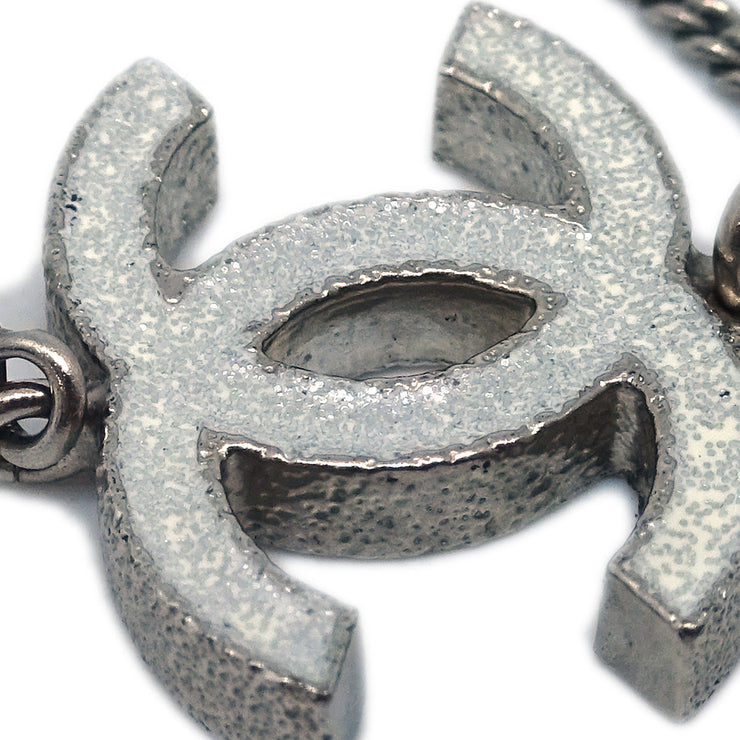 Chanel CC Chain Necklace Pendant Silver B10A