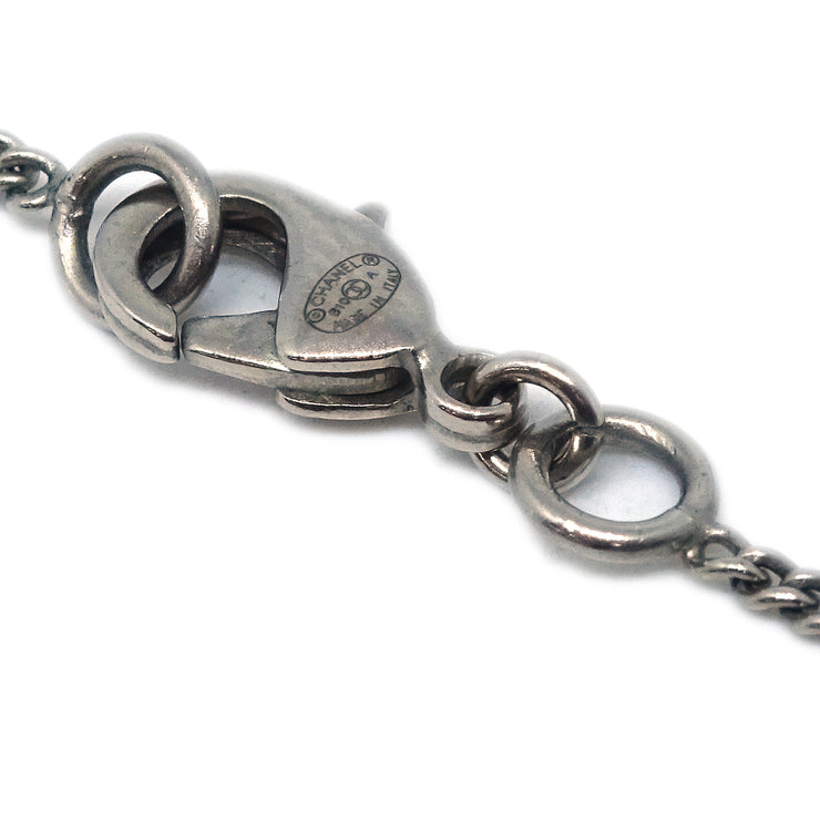 Chanel CC Chain Necklace Pendant Silver B10A