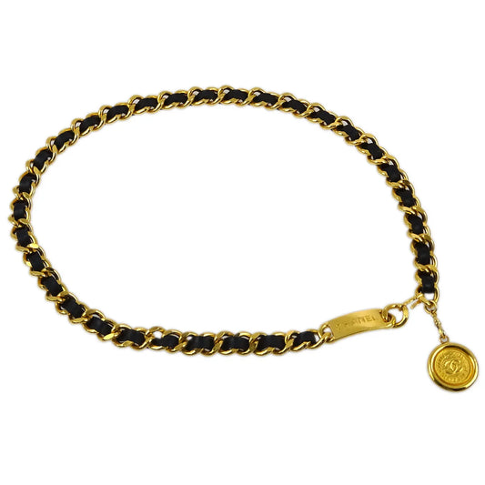 Chanel Medallion Chain Belt Black