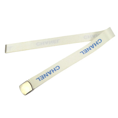 Chanel Logo White GI Belt 99S