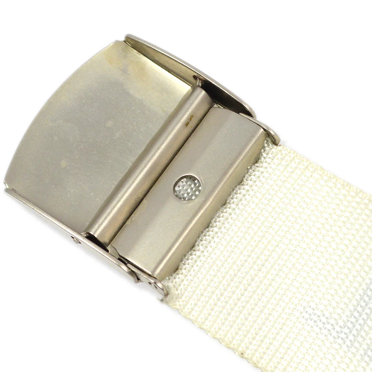 Chanel Logo White GI Belt 99S